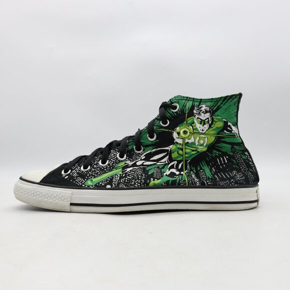 Converse All Star Hi DC Comics Green Lantern Shoes Men's 12 Women's 14 Graphic - Picture 4 of 12
